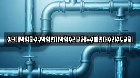 싱크대막힘하수구막힘변기막힘수리교체누수세면대수리수도교체