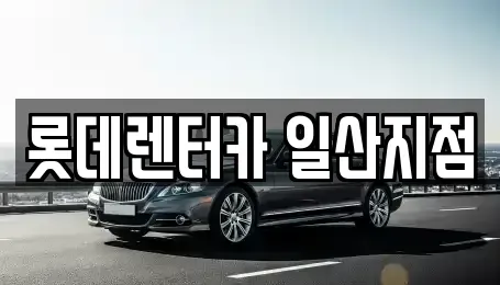경기도 고양시 일산서구 주엽동 단기렌트카 전문 롯데렌터카 일산지점