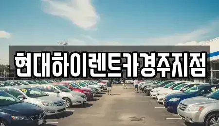 경상북도 경주시 용강동 렌트카 전문 현대하이렌트카경주지점
