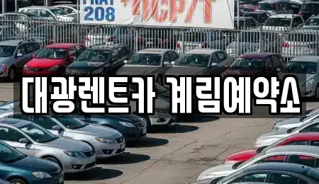 광주광역시 동구 동명동 장기렌트카 전문 대광렌트카 계림예약소